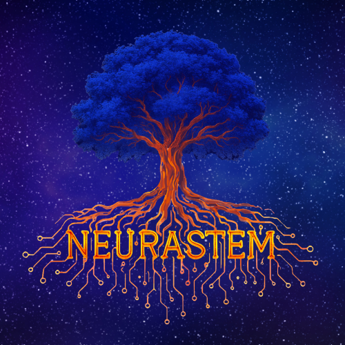 NeuraStem logo: a glowing tree with circuit-board roots